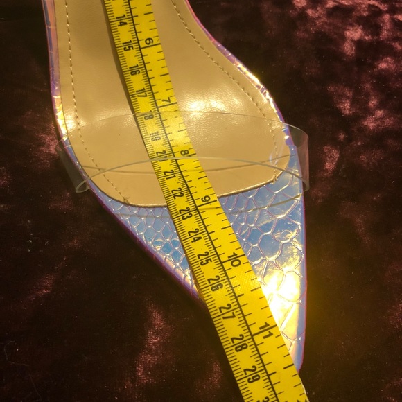 Iridescent Clear Strappy Heels - Picture 9 of 9
